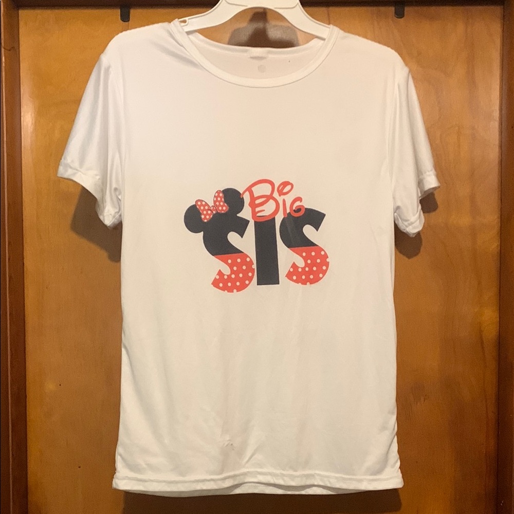 No Label Size M Minnie Mouse Big Sis Tee